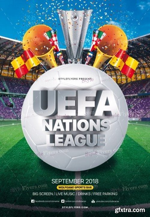 Uefa Nations League PSD Flyer Template