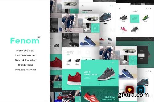 Fenom Shopping Website UI Kit