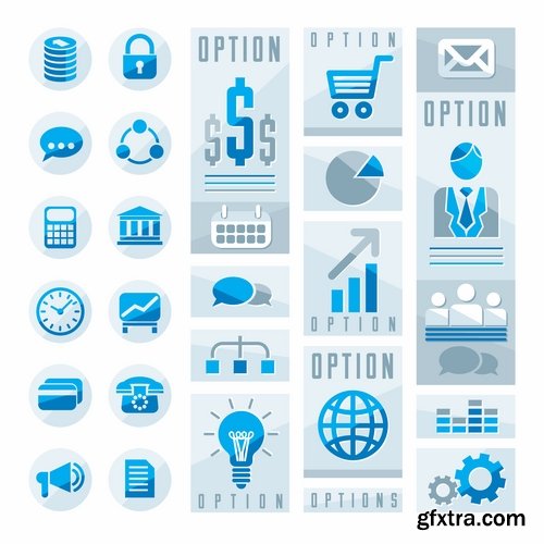 Infographics business teamwork businessman vector image 2-25 EPS