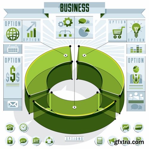 Infographics business teamwork businessman vector image 2-25 EPS