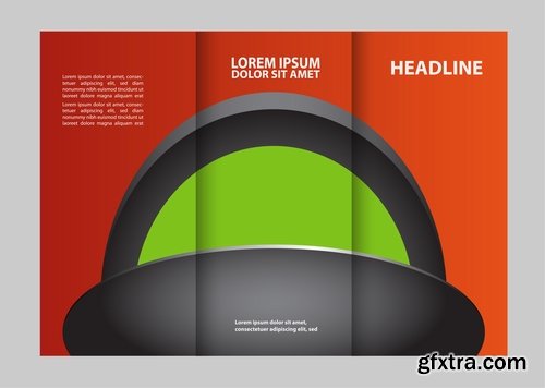 Book cover flyer magazine booklet with infographics vector image 8-25 EPS