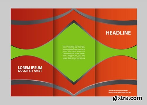 Book cover flyer magazine booklet with infographics vector image 8-25 EPS