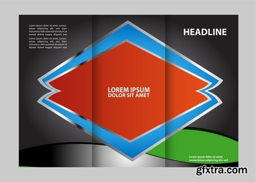 Book cover flyer magazine booklet with infographics vector image 8-25 EPS