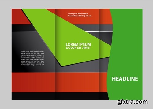 Book cover flyer magazine booklet with infographics vector image 8-25 EPS