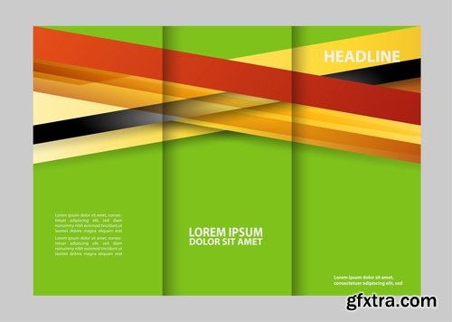 Book cover flyer magazine booklet with infographics vector image 8-25 EPS