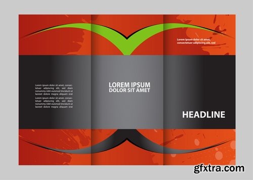 Book cover flyer magazine booklet with infographics vector image 8-25 EPS