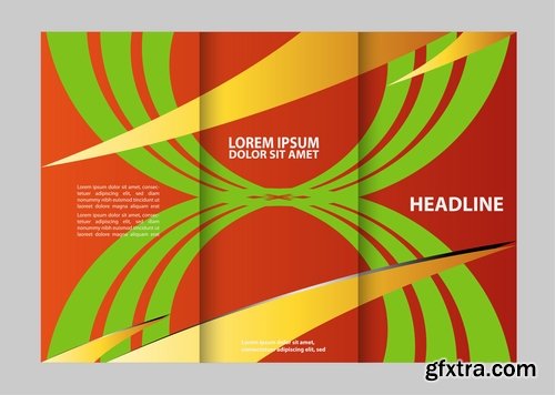 Book cover flyer magazine booklet with infographics vector image 8-25 EPS