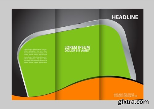 Book cover flyer magazine booklet with infographics vector image 8-25 EPS