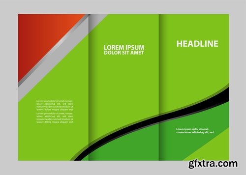 Book cover flyer magazine booklet with infographics vector image 8-25 EPS