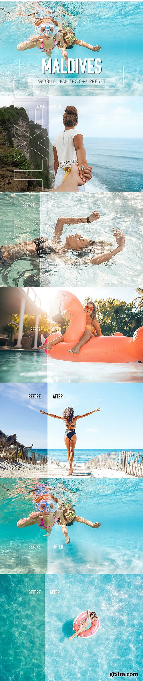 CreativeMarket - Mobile Lightroom Preset Maldives 2859024