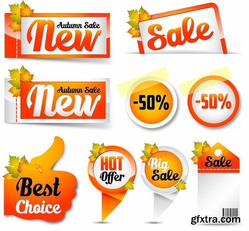 Label discount sale sticker logo frame border card 14-25 EPS