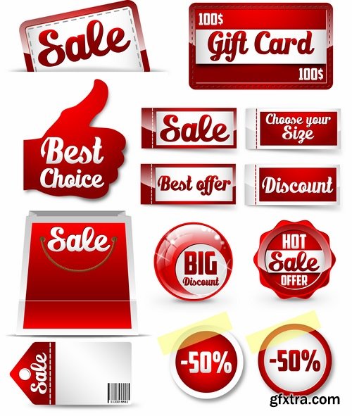 Label discount sale sticker logo frame border card 14-25 EPS