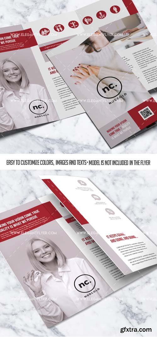 Business v45 2018 Tri-Fold Brochure PSD Template