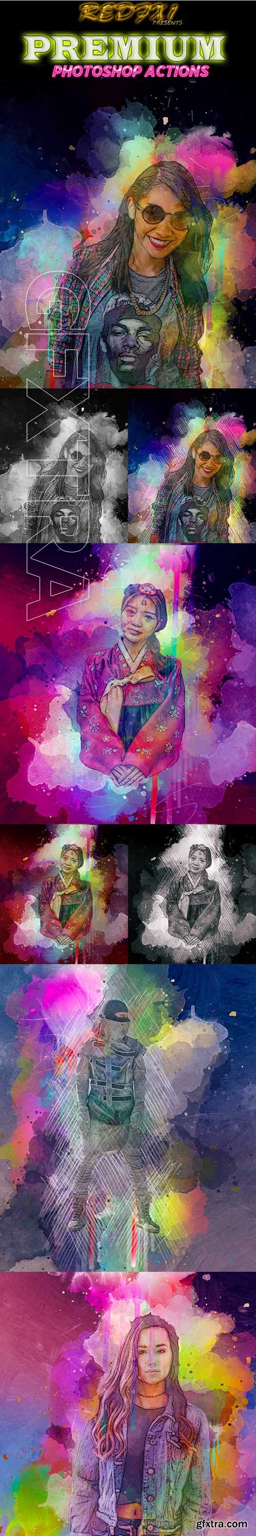 GraphicRiver - Sketch WaterColor Effect PS 22420254