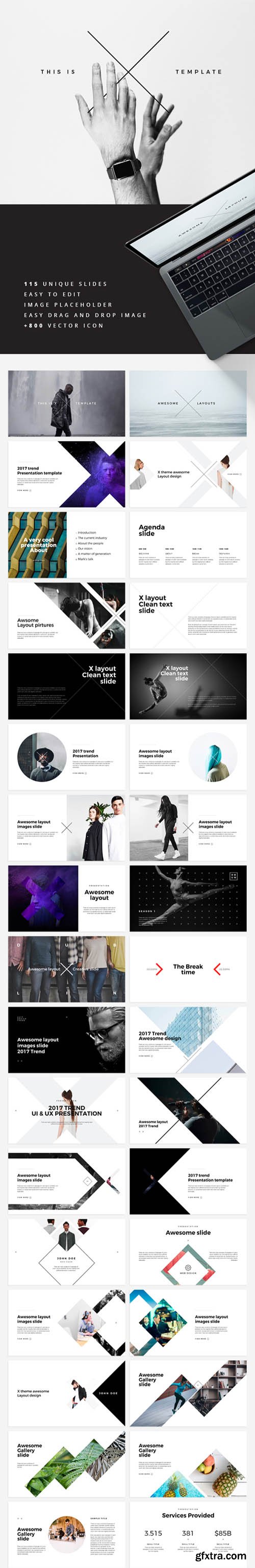 X Powerpoint Template 19612198