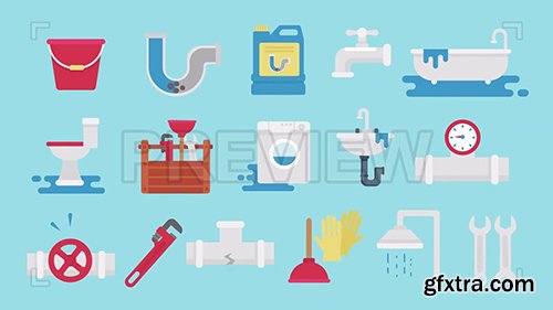 16 Plumbing Icons Pack 89562