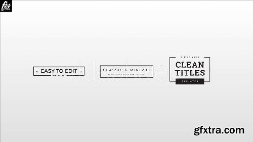 Videohive Classic Minimal Titles 19255111