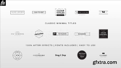 Videohive Classic Minimal Titles 19255111