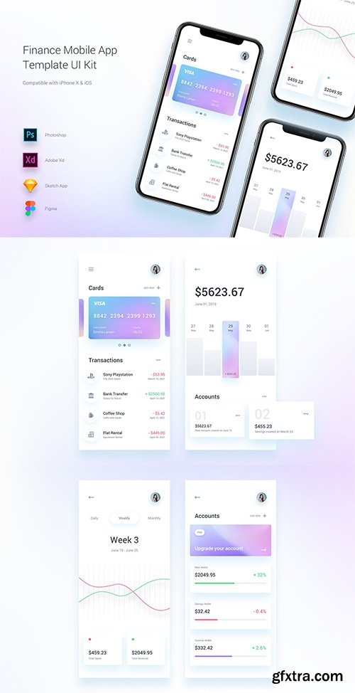 Finance Mobile App Template UI Kit