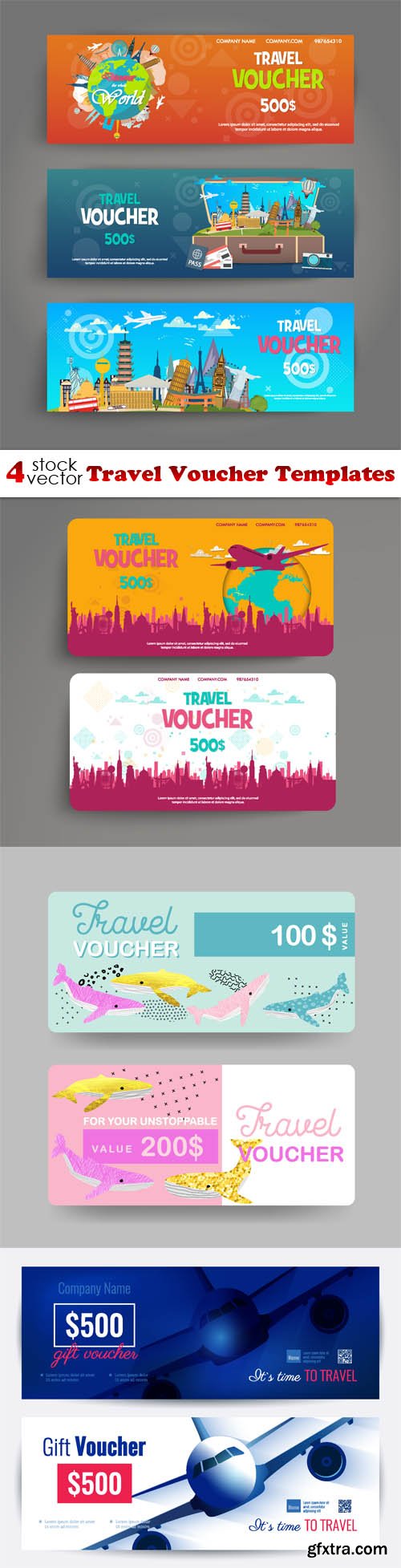 Vectors - Travel Voucher Templates