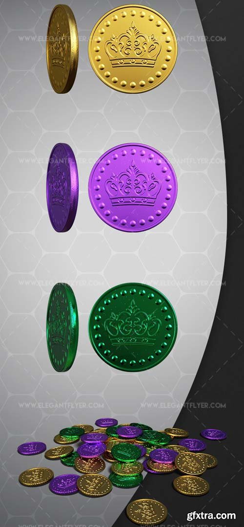 Coins V1 2018 3d Render Templates