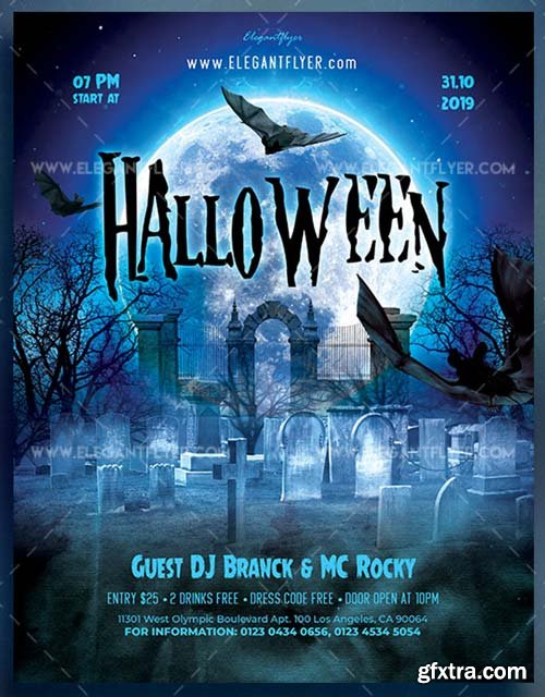 Halloween V11 2018 Flyer PSD Template