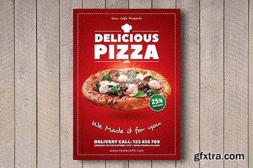 CreativeMarket - Pizza Flyer 2840669