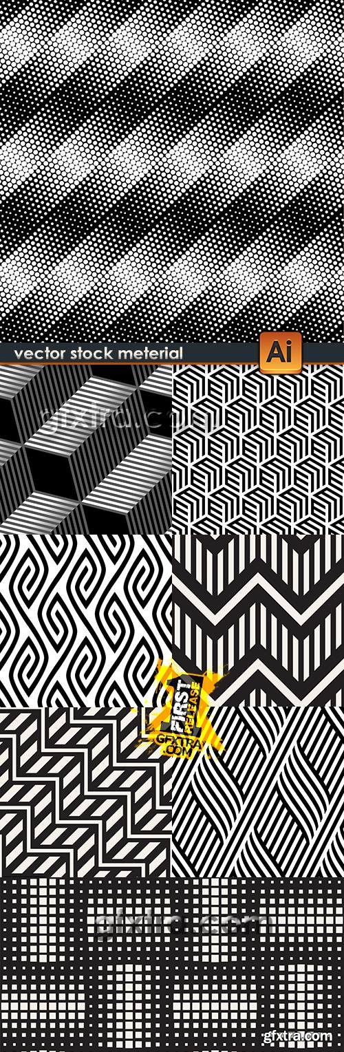 Modern geometric abstract pattern black design 17