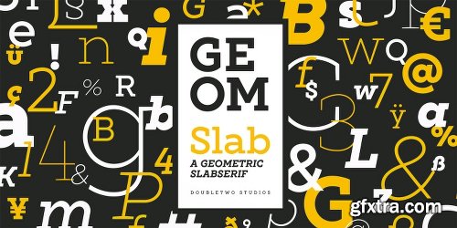 XXII Geom Slab Font Family - 16 Fonts