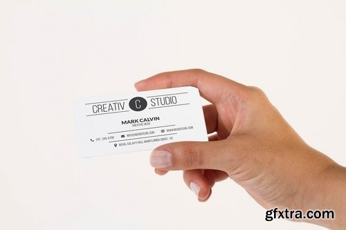 Hand Business Card Mock Up Vol 08