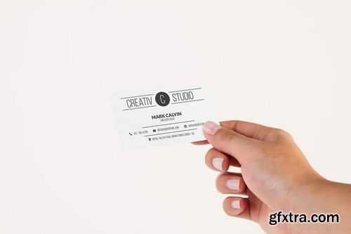 Hand Business Card Mock Up Vol 08