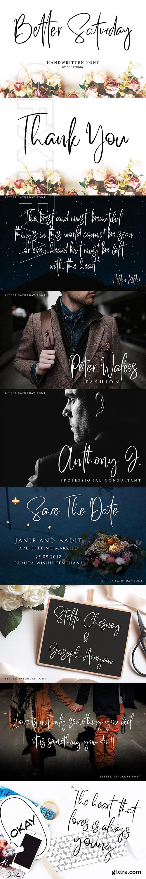 CreativeMarket - Better Saturday - Classy Handwritten 2891725