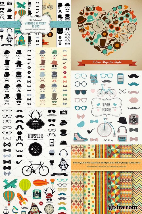 3500+ Textures, Brushes, Icons, Watercolors & More Graphic Elements