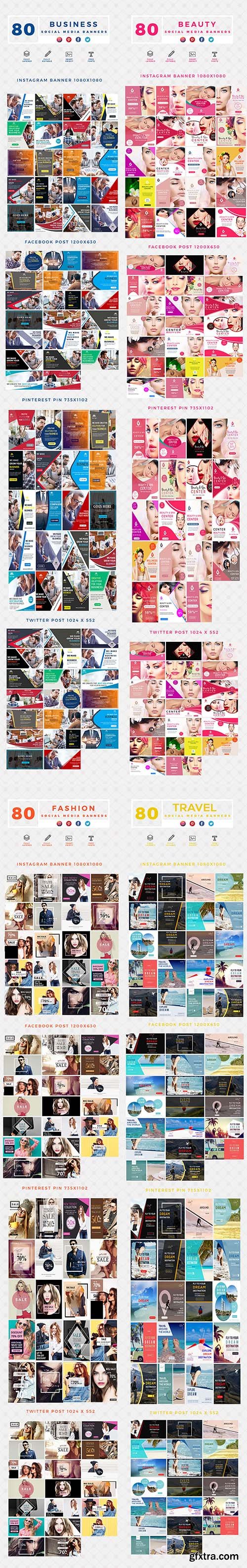 600+ Multi-Purpose Social Media Banners