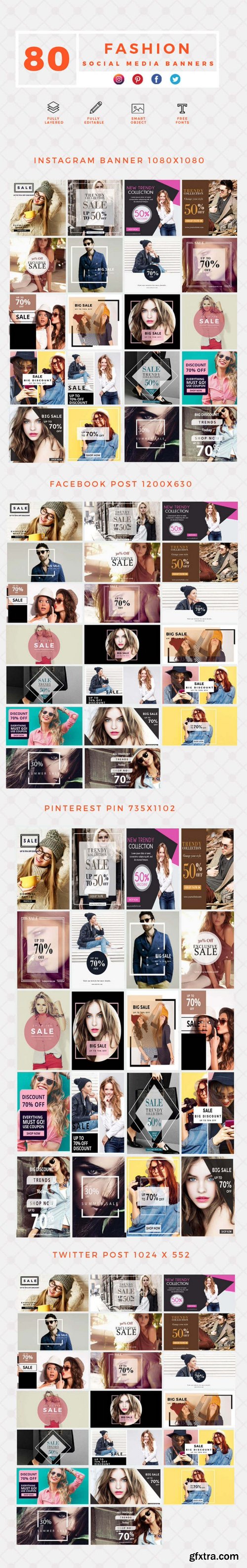 600+ Multi-Purpose Social Media Banners