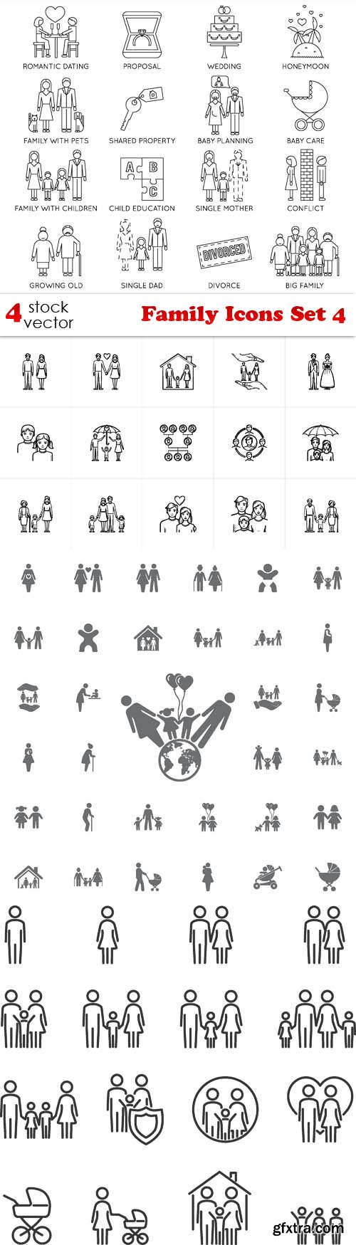 Vectors - Family Icons Set 4