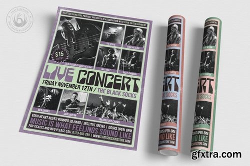 Live Concert Flyer Template V10