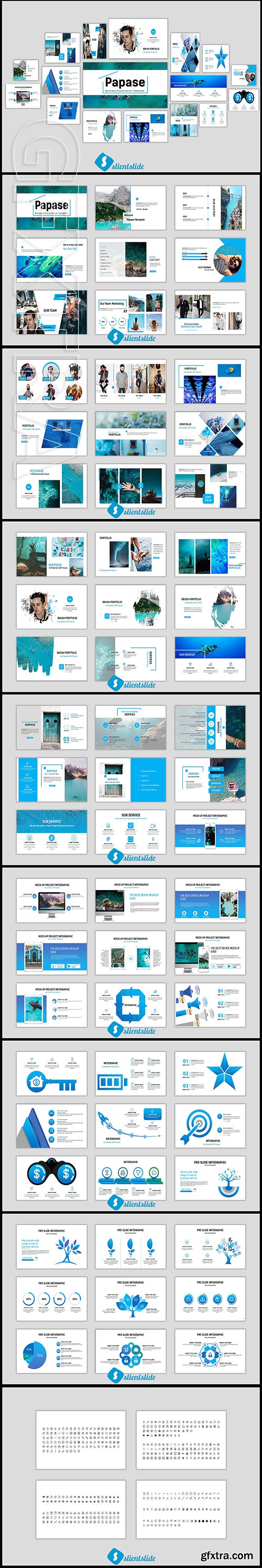 CreativeMarket - Papase Business Powerpoint Template 2848678