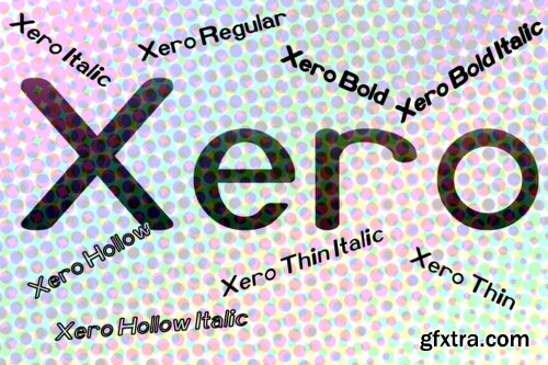 Xero Font Family - 8 Fonts