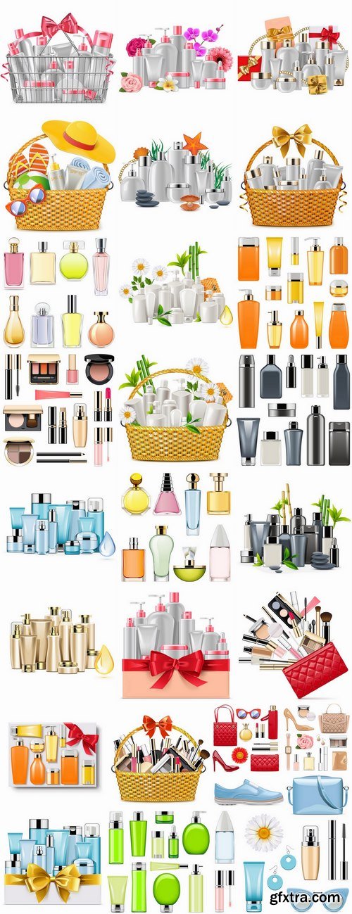 Cosmetics set basket bottle capacity bottle 25 EPS