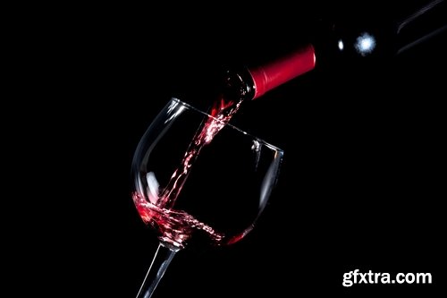 Wine still life red and white grape garnet glass barrel 2-25 HQ Jpeg