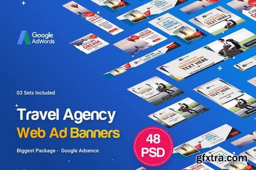 Travel Agency Banner Ads - 48 PSD [03 Sets]