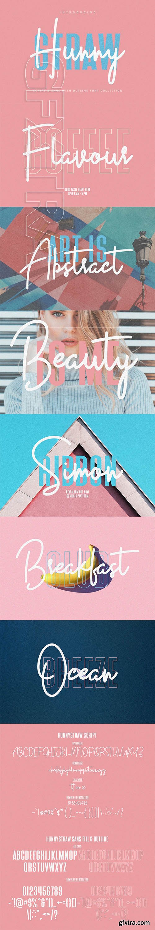 CreativeMarket - Hunny Straw Font Collection 2878545