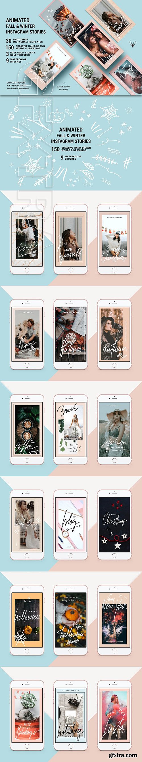 CreativeMarket - Fall & Winter ANIMATED Insta Stories 2893971