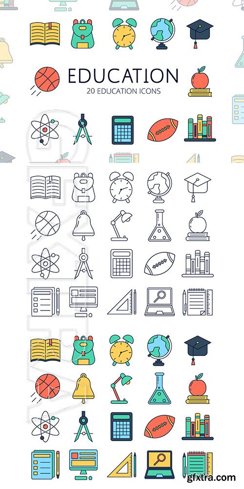 Education Vector Icon Set