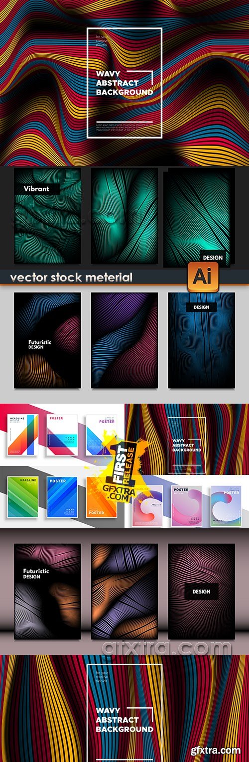 Set template brochure and design abstract background