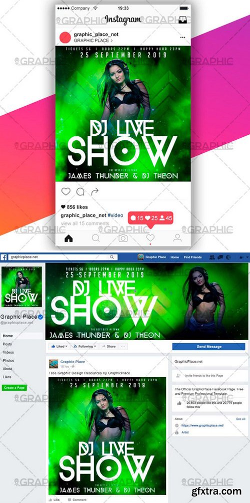 DJ SHOW &ndash; SOCIAL MEDIA VIDEO TEMPLATE