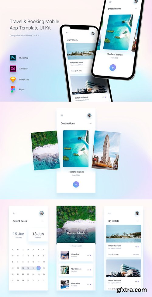 Travel & Booking Mobile App Template UI Kit