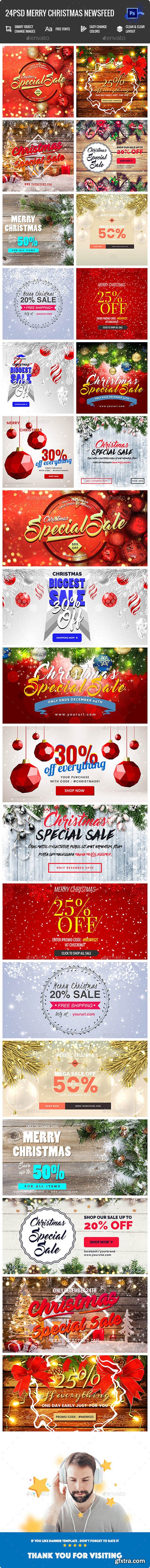 Graphicriver Merry Christmas NewsFeed - 24PSD 21092203