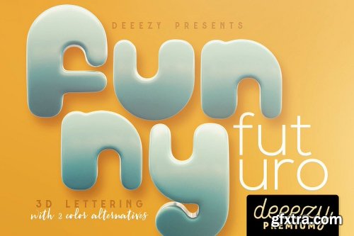 CreativeMarket Funny Futuro – 3D Lettering 2831271